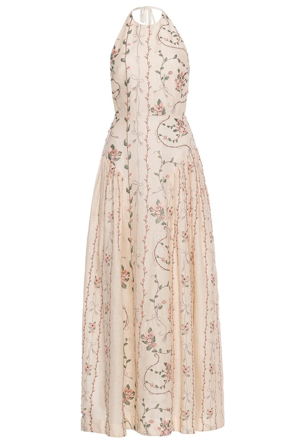 Balsa Navegante Midi Dress-CREAM-XS-CLOTHINGDRESSCASUAL-AGUA BY AGUA BENDITA