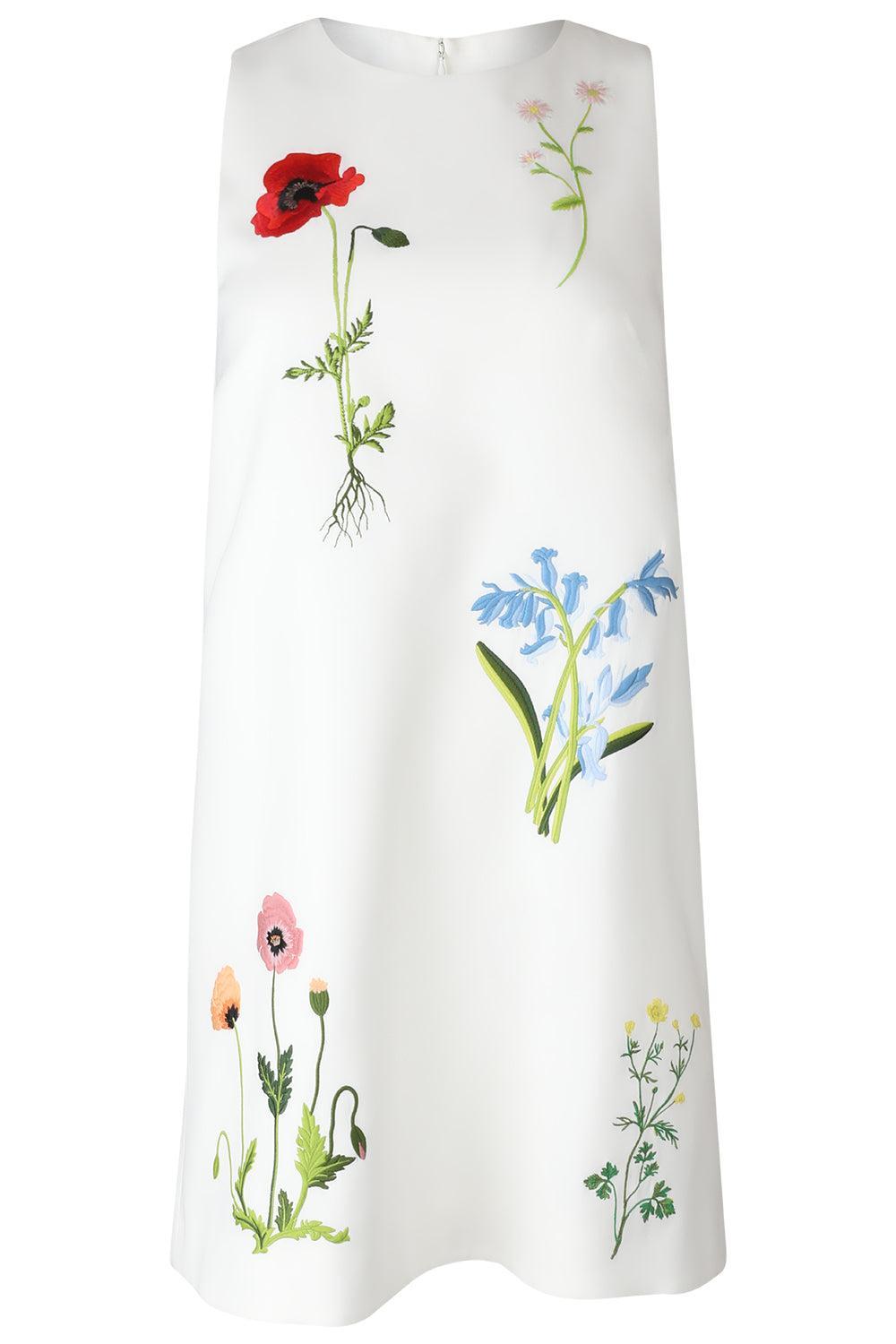 Floral Mini Shift Dress-CREAM-38-CLOTHINGDRESSCOCKTAIL-STELLA MCCARTNEY