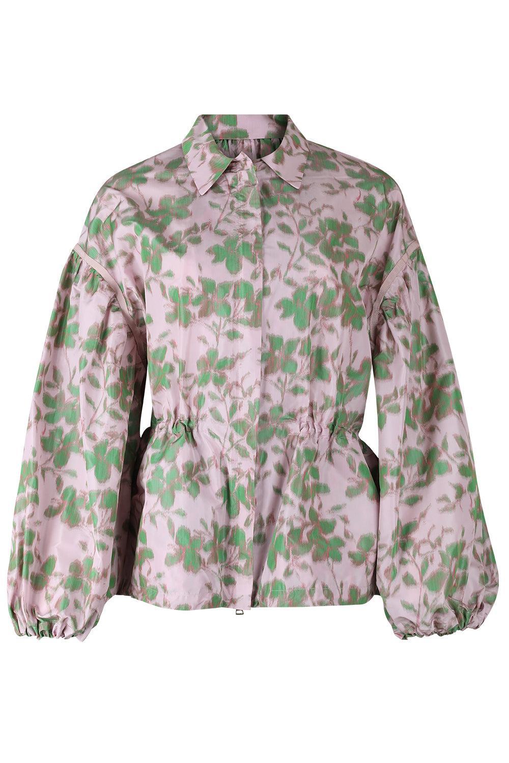 Floral Drawstring Coat-ROSEMULT-38-CLOTHINGJACKETCASUAL-GIAMBATTISTA VALLI
