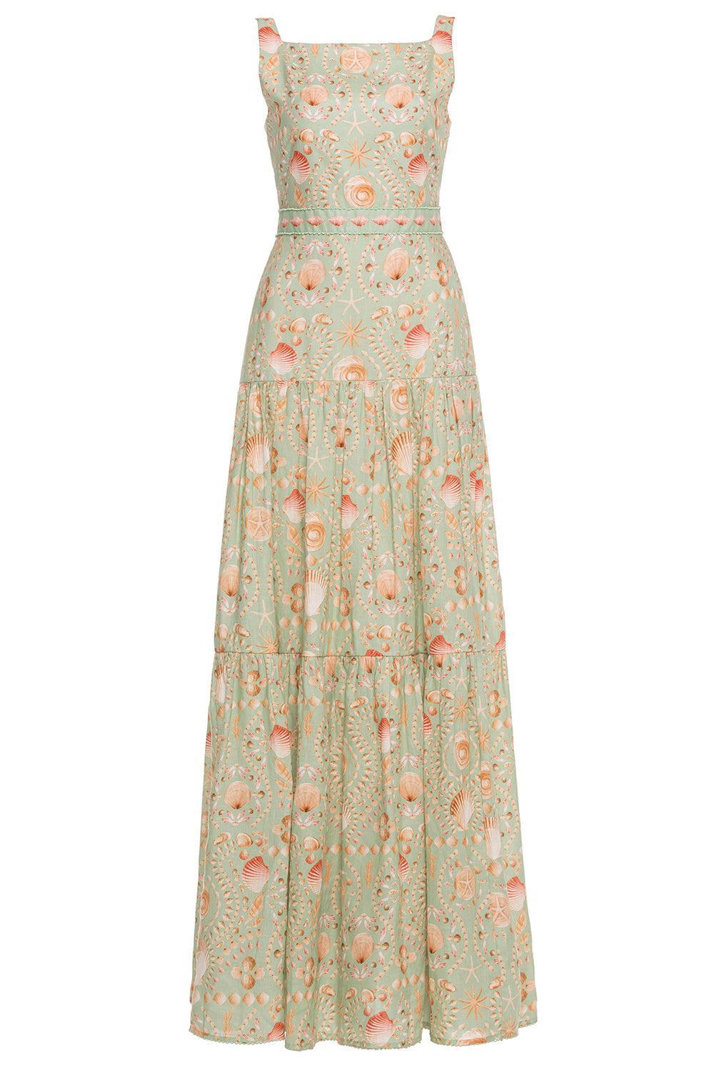 Abeja Playa Maxi Dress-GREEN-XS-CLOTHINGDRESSCASUAL-AGUA BY AGUA BENDITA