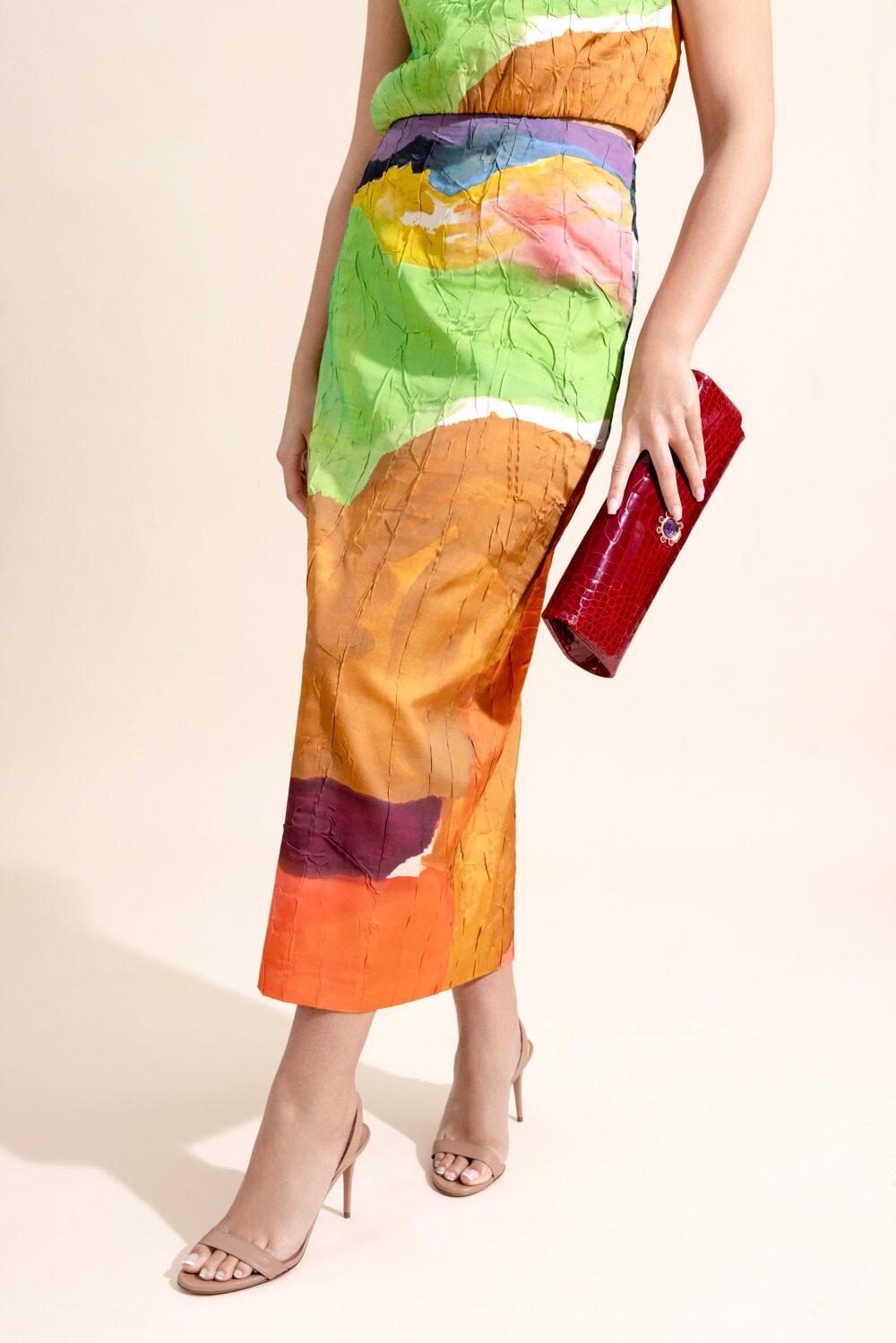 Inez Pencil Skirt-GEOMETRC-2-CLOTHINGSKIRTMIDI-ULLA JOHNSON