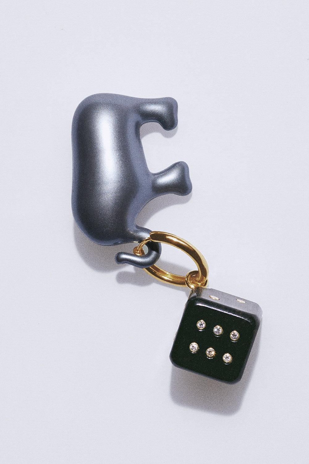 Diamond Ebony Dado Pendant-YELLOW GOLD-JEWELRYFINE JEWELPENDANT-MARIE LICHTENBERG