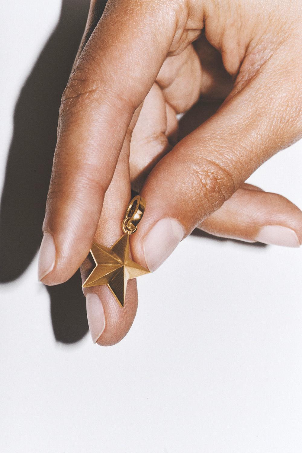 Small Star Pendant-YELLOW GOLD-JEWELRYFINE JEWELPENDANT-MARIE LICHTENBERG