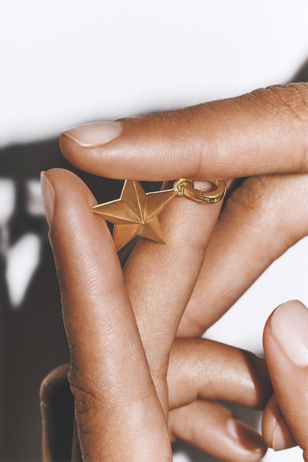 Small Star Pendant-YELLOW GOLD-JEWELRYFINE JEWELPENDANT-MARIE LICHTENBERG