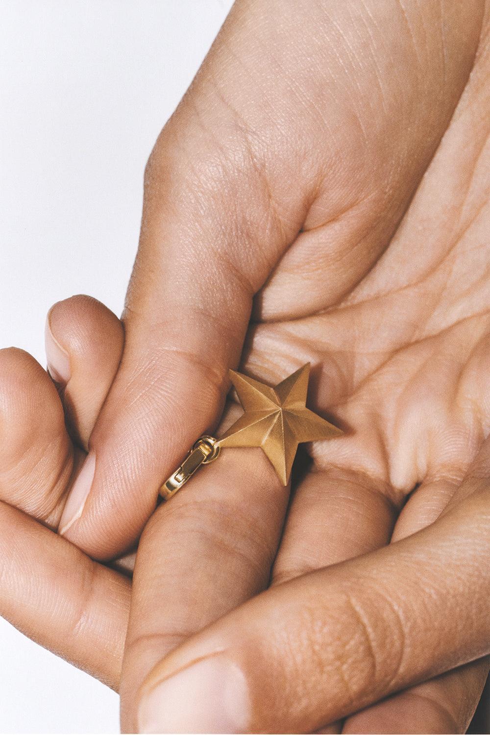 Small Star Pendant-YELLOW GOLD-JEWELRYFINE JEWELPENDANT-MARIE LICHTENBERG