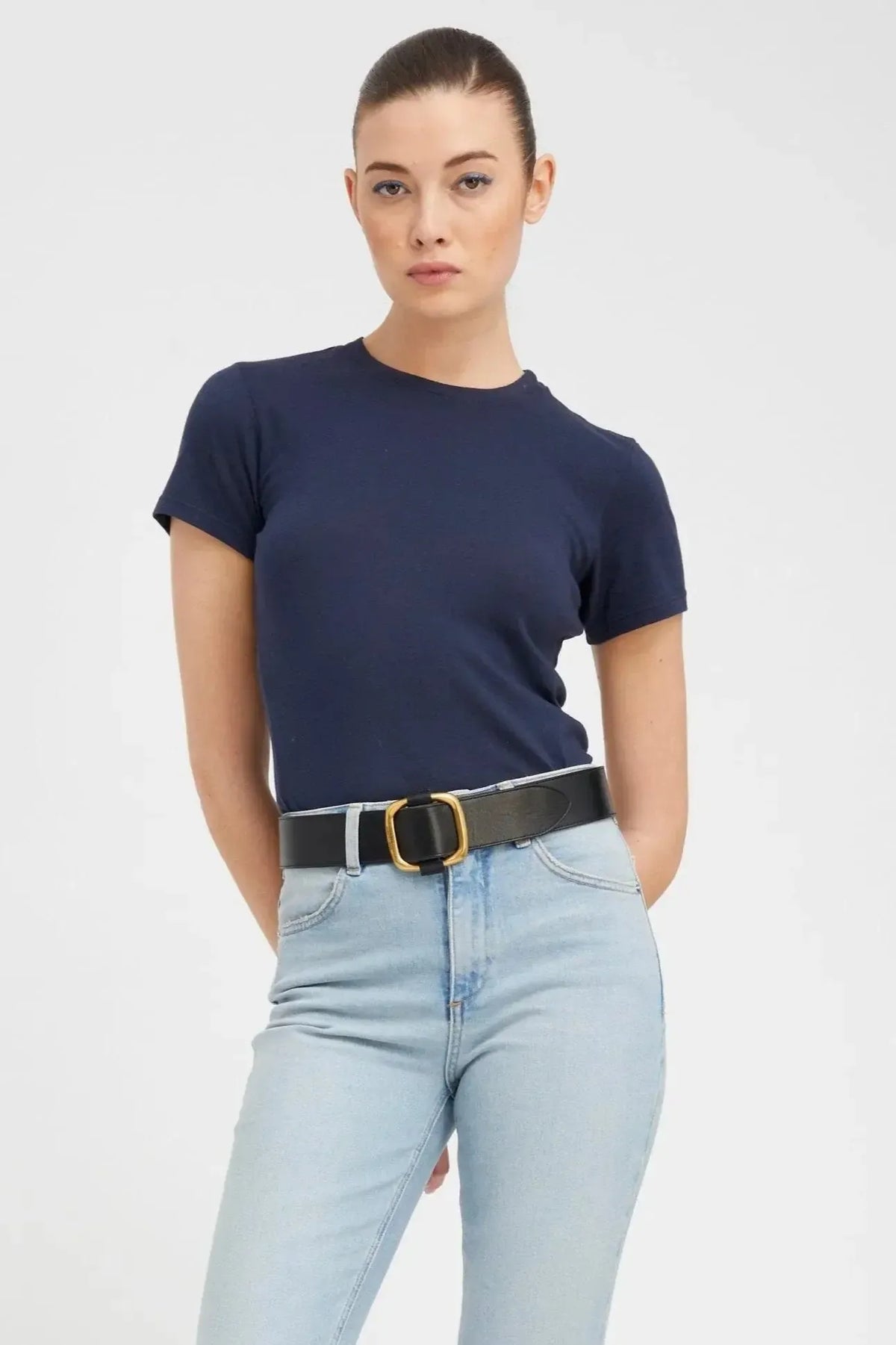 Baby Tee - Navy-BLUE-XS-CLOTHINGTOPT-SHIRT-SPRWMN