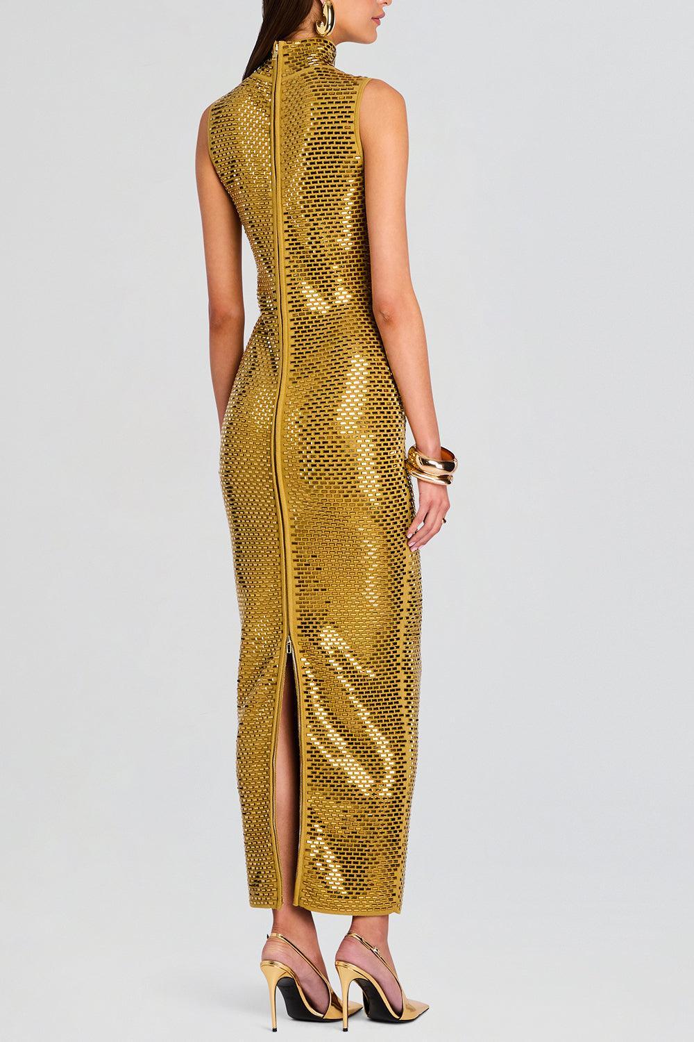 Lust Dress-OCHRE-XS-CLOTHINGDRESSGOWN-RETROFETE