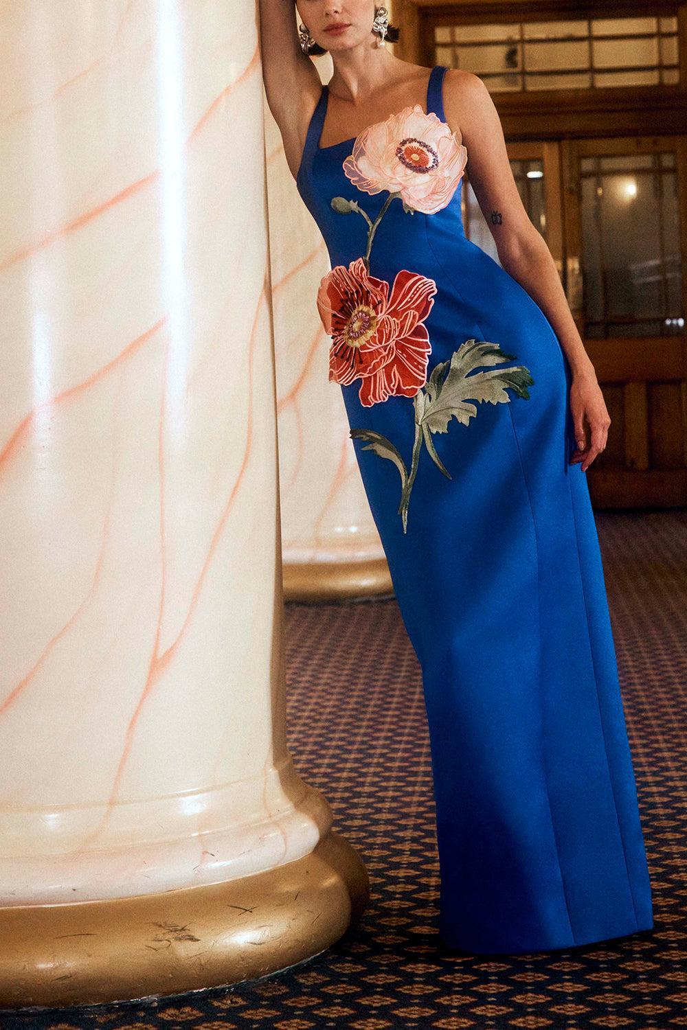 Adelina Maxi Dress-LAPIS-4-CLOTHINGDRESSCASUAL-LEO LIN