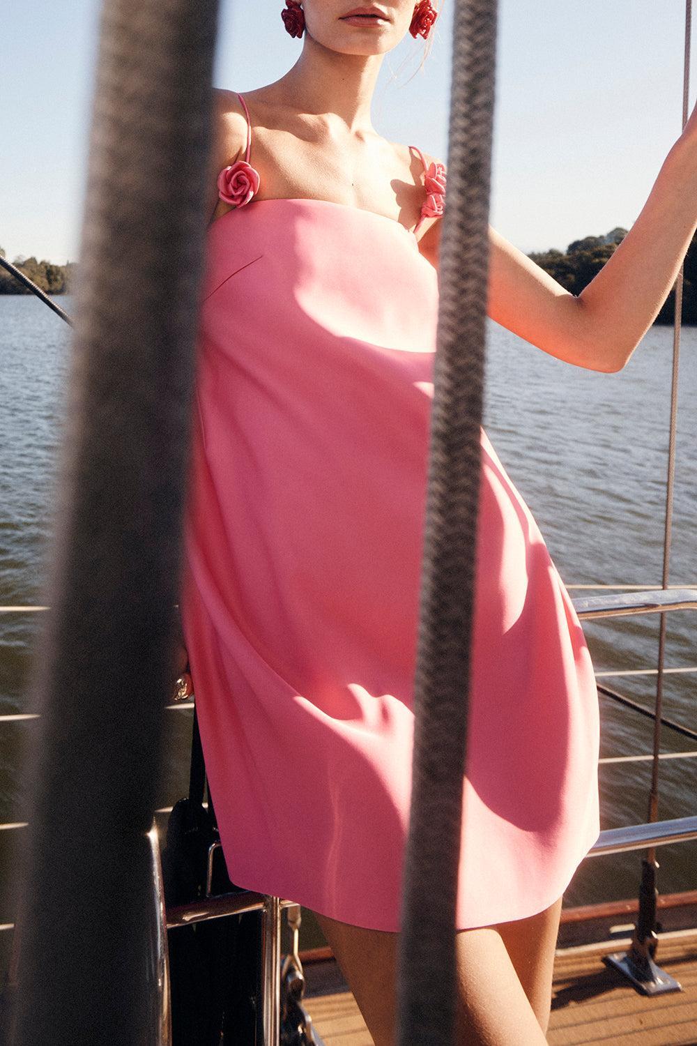 Fiona Dress - Pink-PINK-2-CLOTHINGDRESSCOCKTAIL-LEO LIN