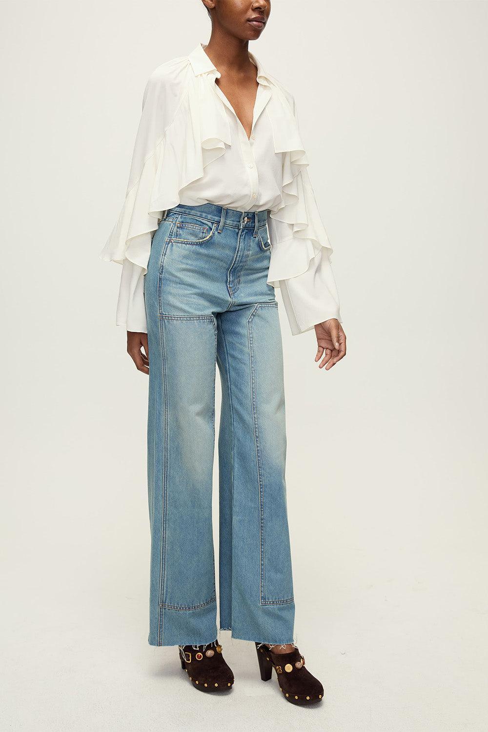 Demaris Blouse-DOVE-0-CLOTHINGTOPBLOUSE-VERONICA BEARD