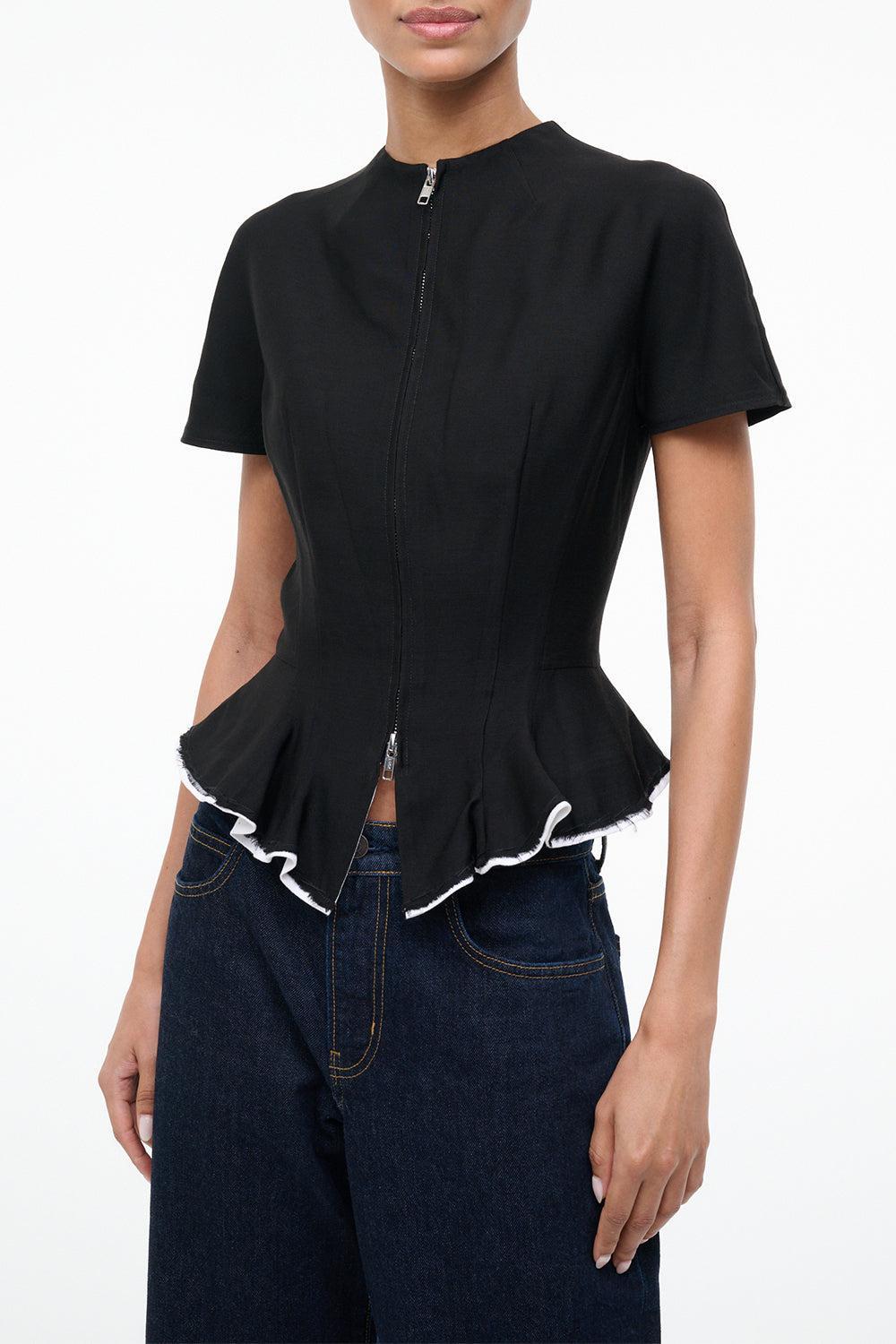 Maelle Top-BLACK-2-CLOTHINGTOPKNITS-STAUD