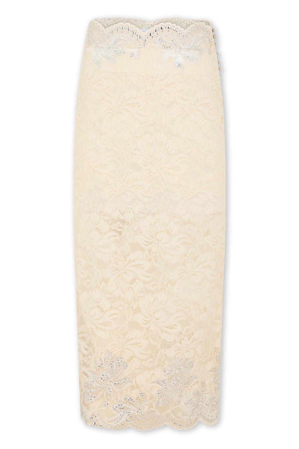 Button Midi Skirt-IVORY-34-CLOTHINGSKIRTMAXI-RABANNE