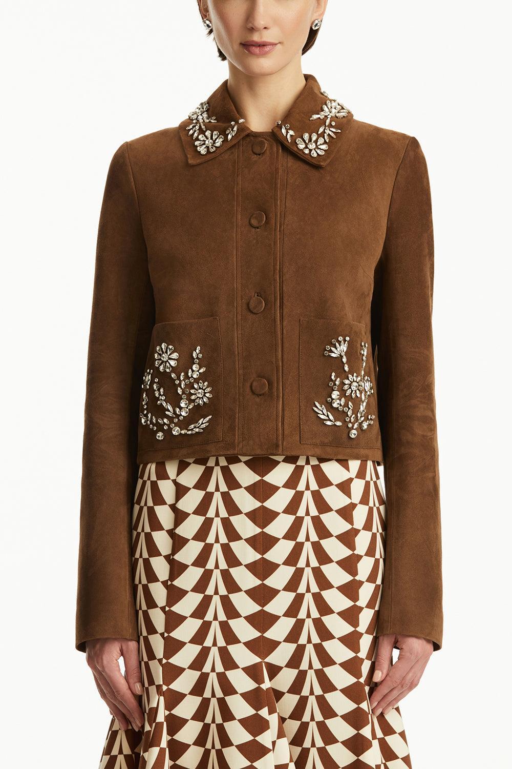 Crystal Embroidered Jacket | OSCAR DE LA RENTA – Marissa Collections