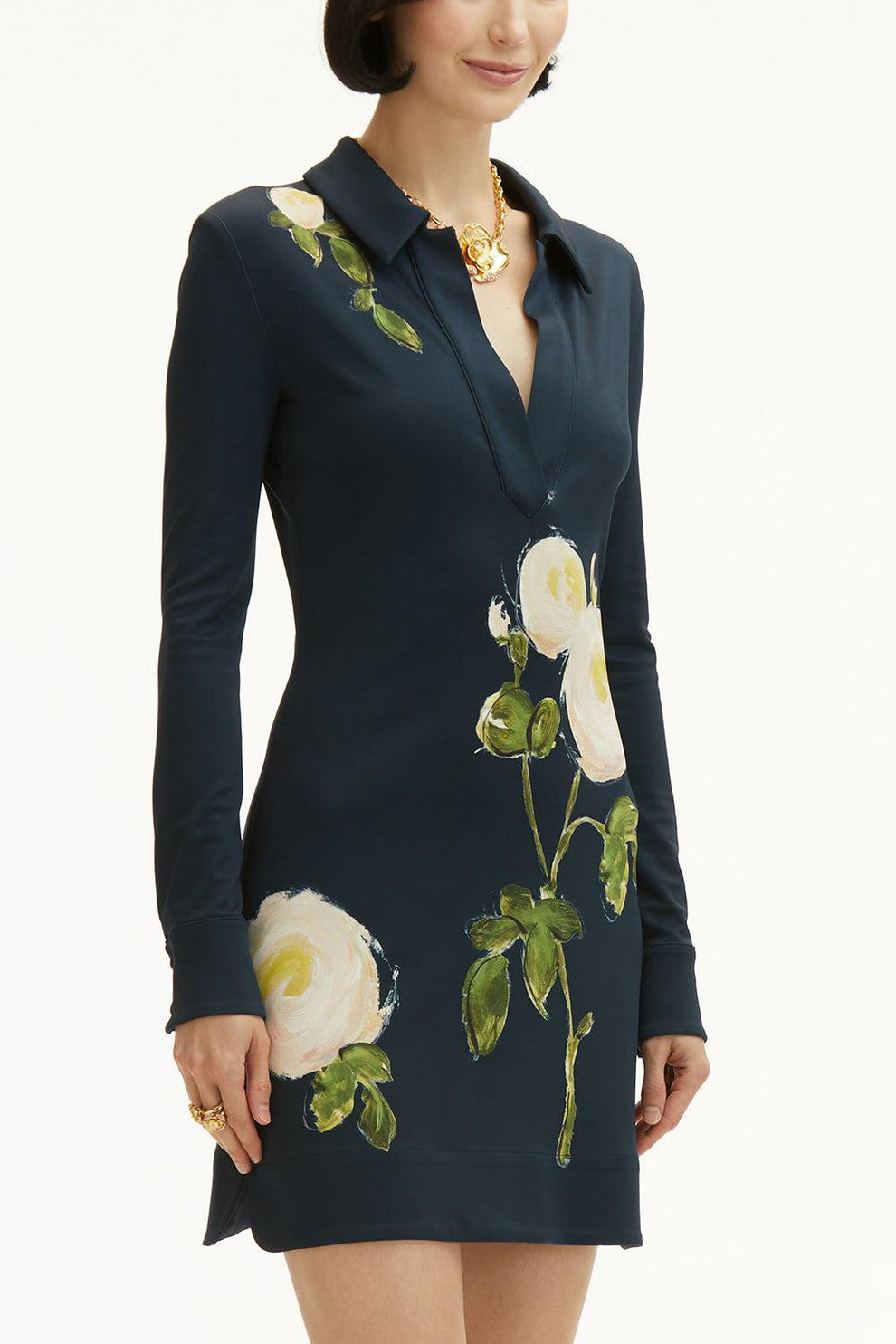 Long Sleeve Roses Milano Dress | OSCAR DE LA RENTA Marissa Collections Long Sleeve Roses Milano Dress | OSCAR DE LA RENTA Marissa Collections