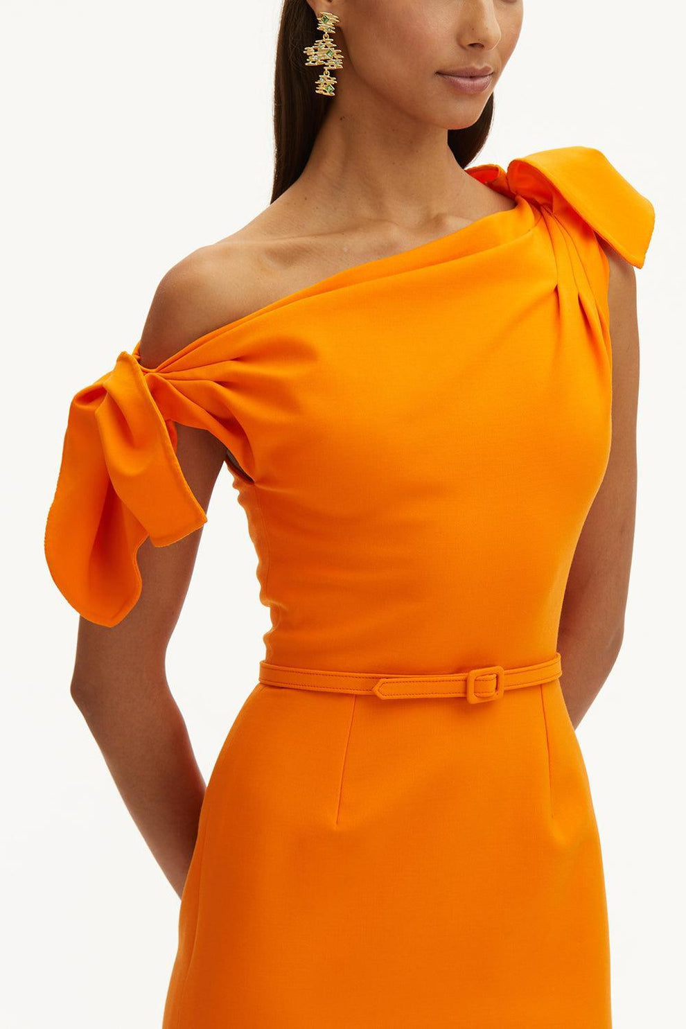 open lace back dress Oscar de la Renta Watercolor Jersey Midi Dress – Runway Catalog main image 0