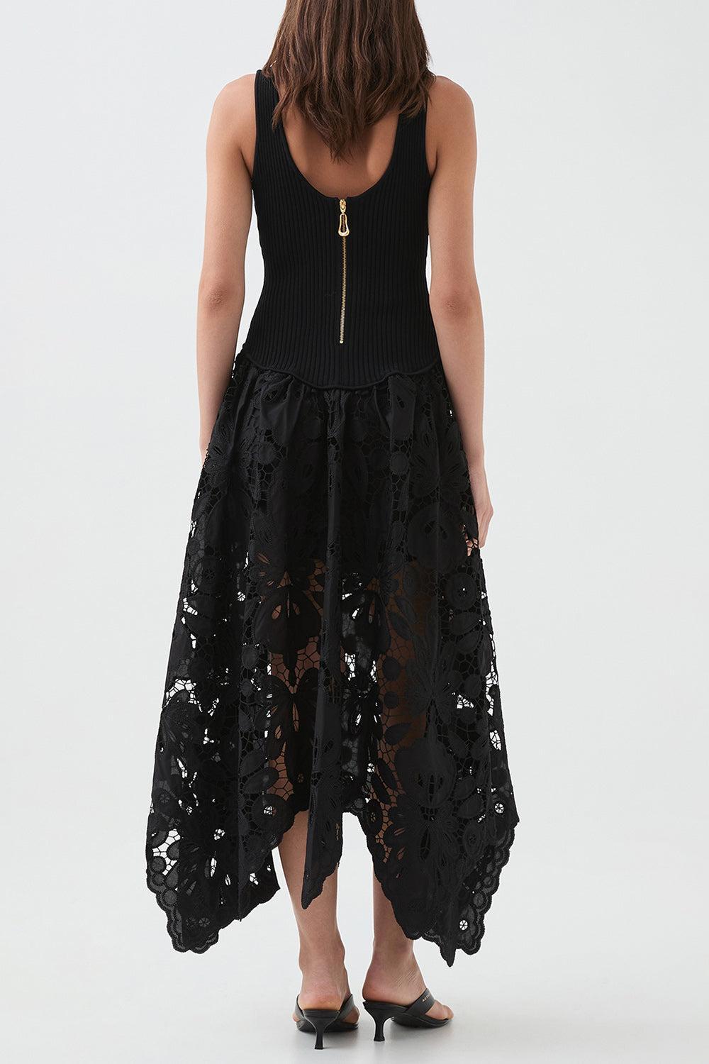 Atlas Midi Dress-BLACK-XS-CLOTHINGDRESSCASUAL-AJE