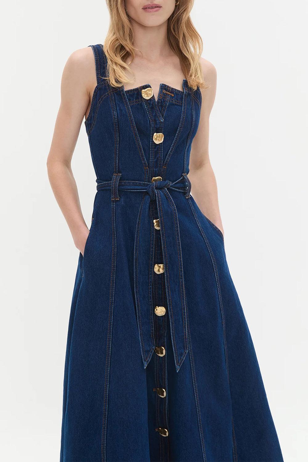 Gianna Midi Dress-DKCLSCDN-2-CLOTHINGDRESSCASUAL-AJE