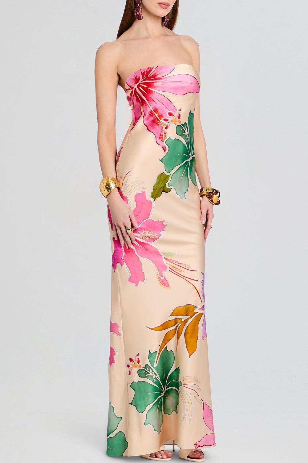Keaton Dress - Ivory Hibiscus Floral-IVRHIBFL-XS-CLOTHINGDRESSCASUAL-RETROFETE