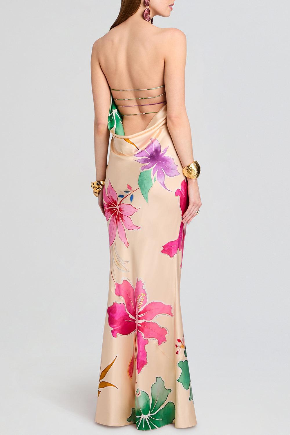 Keaton Dress - Ivory Hibiscus Floral-IVRHIBFL-XS-CLOTHINGDRESSCASUAL-RETROFETE