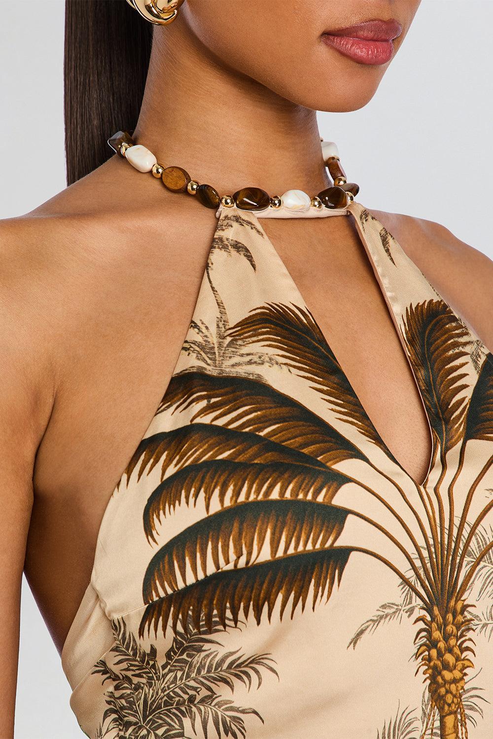 Zaphire Top-OCHRPALM-XS-CLOTHINGTOPBLOUSE-RETROFETE