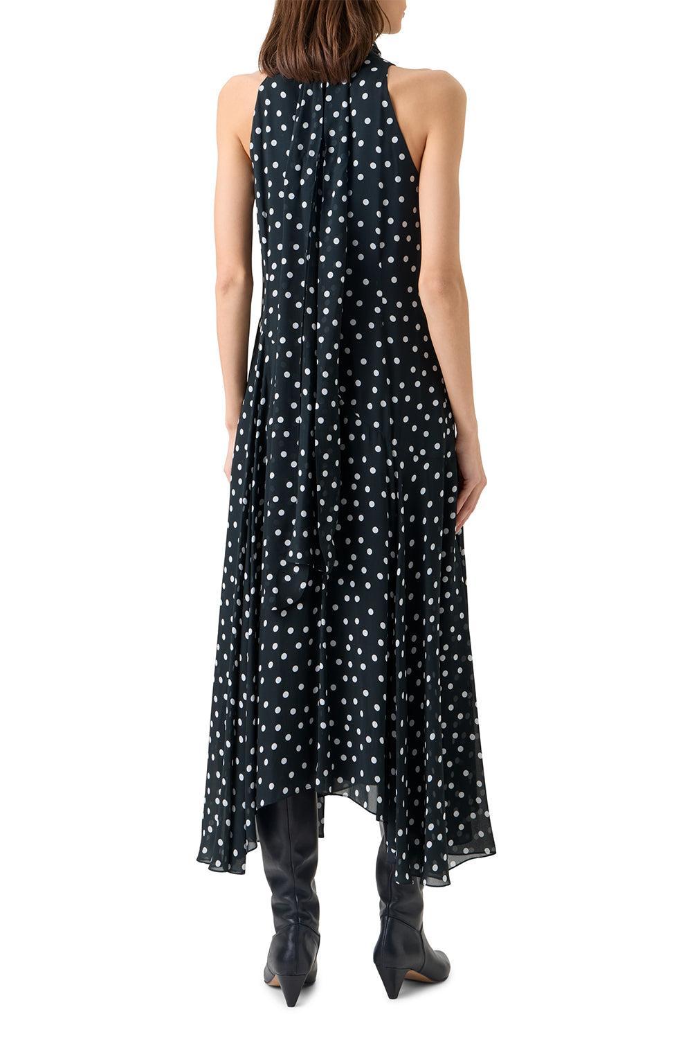 Mock Neck Midi Dress-POLKADOT-2-CLOTHINGDRESSCASUAL-AKRIS PUNTO