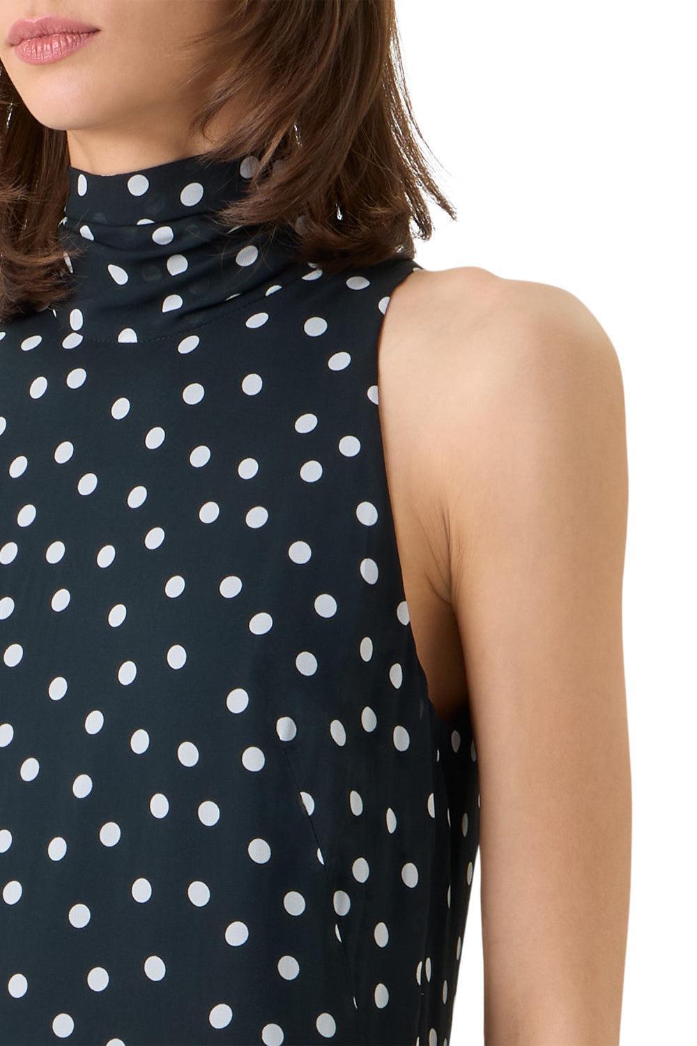 Mock Neck Midi Dress-POLKADOT-2-CLOTHINGDRESSCASUAL-AKRIS PUNTO