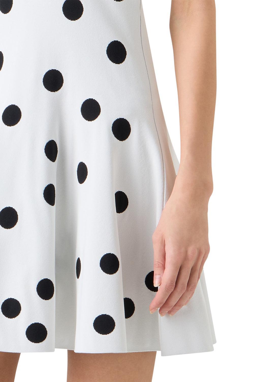 Sleeveless Knit Flare Dress-POLKADOT-2-CLOTHINGDRESSCASUAL-AKRIS PUNTO