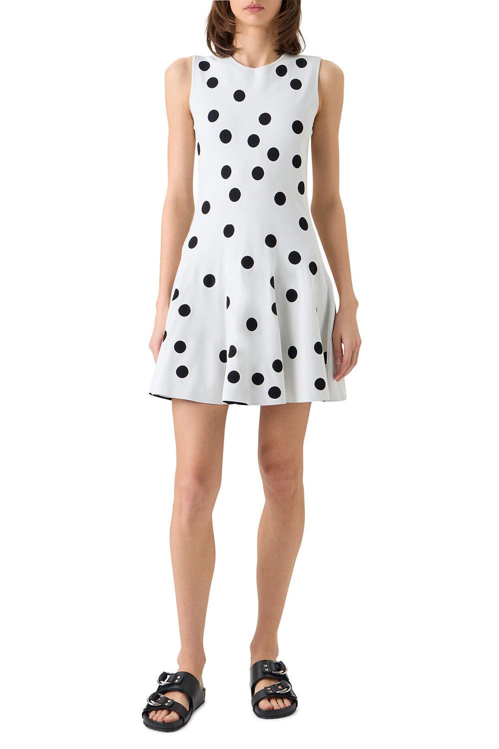 Sleeveless Knit Flare Dress-POLKADOT-2-CLOTHINGDRESSCASUAL-AKRIS PUNTO