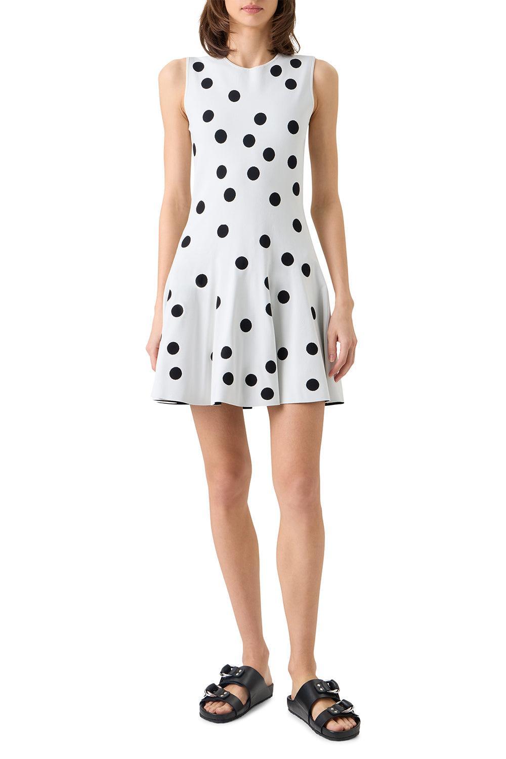 Sleeveless Knit Flare Dress-POLKADOT-2-CLOTHINGDRESSCASUAL-AKRIS PUNTO