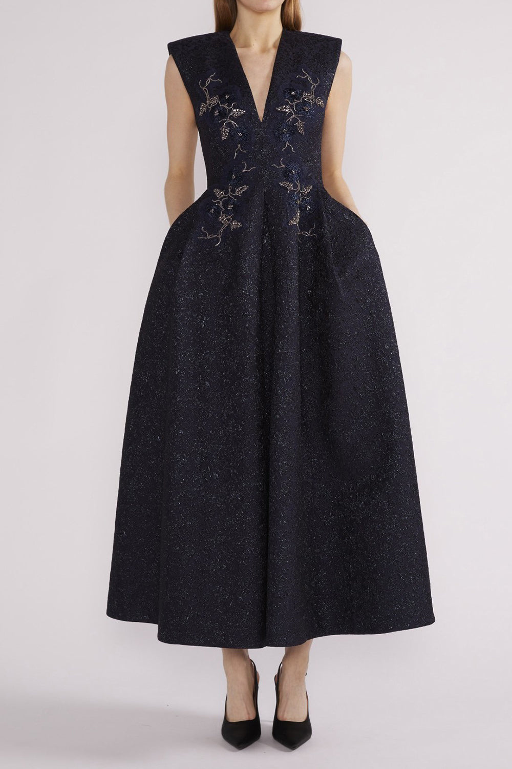 Kyle Midi Dress - Navy