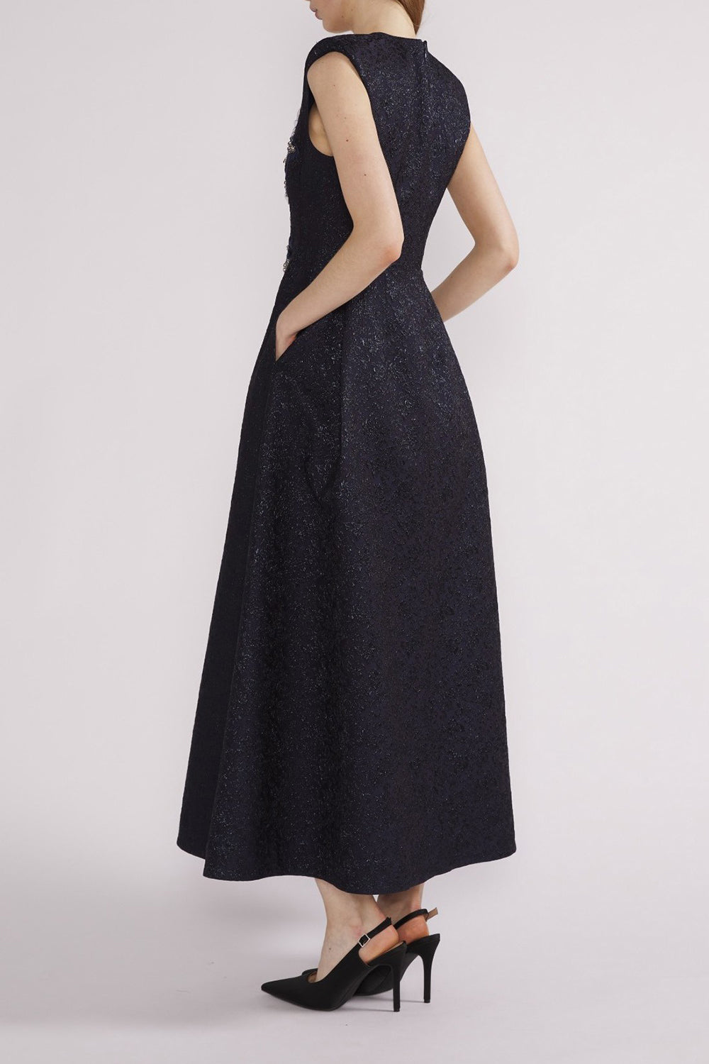 Kyle Midi Dress - Navy