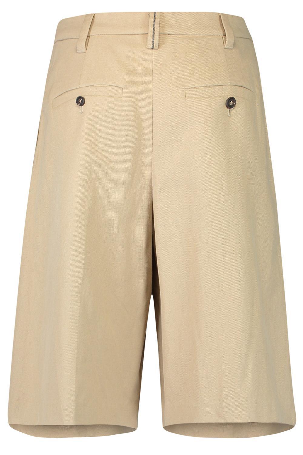 Pleated Bermuda Short-BROWN-38-CLOTHINGPANTSHORT-BRUNELLO CUCINELLI