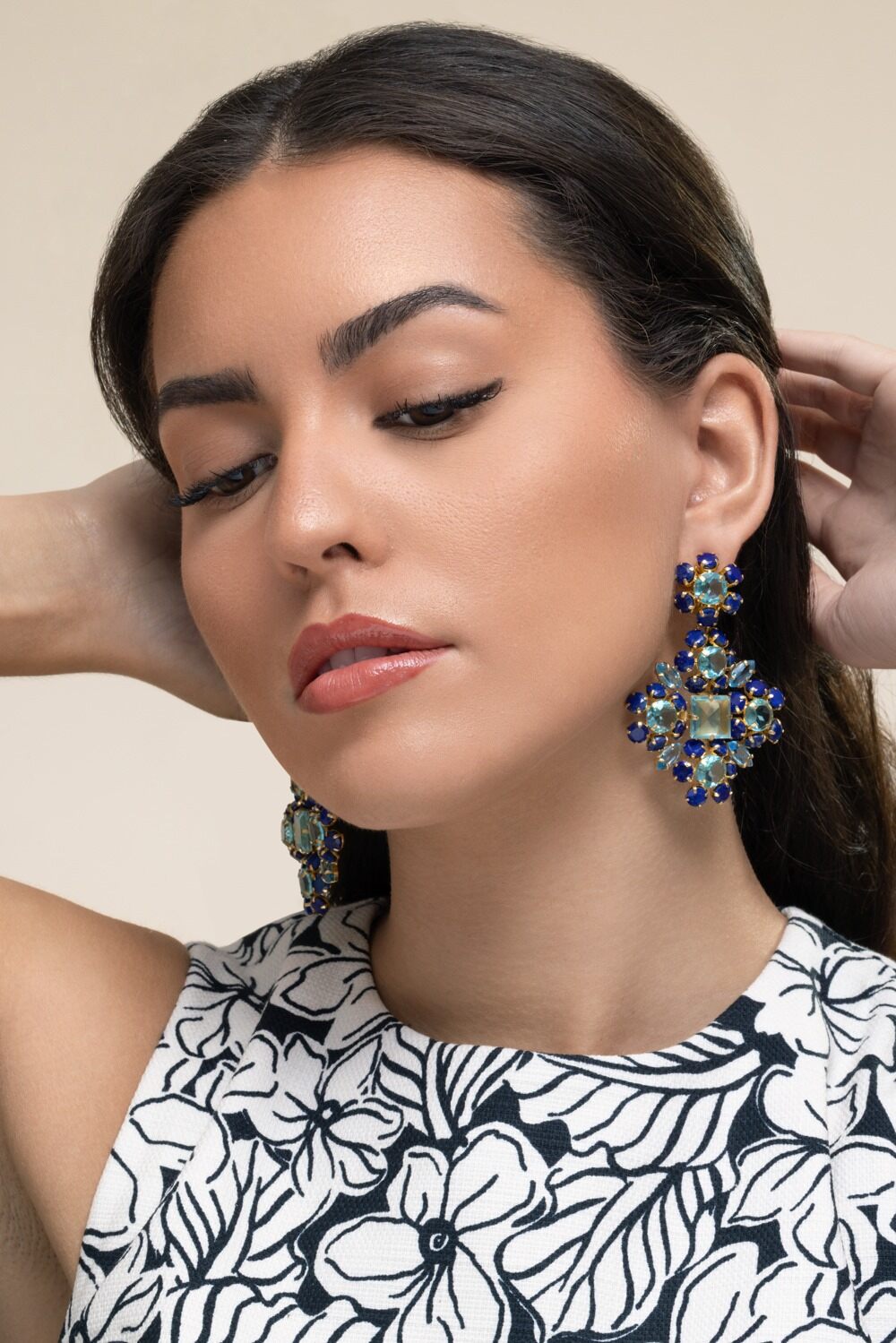 Lapis Quartz Ariadne Earrings-BLUE-JEWELRYBOUTIQUEEARRING-BOUNKIT JEWELRY