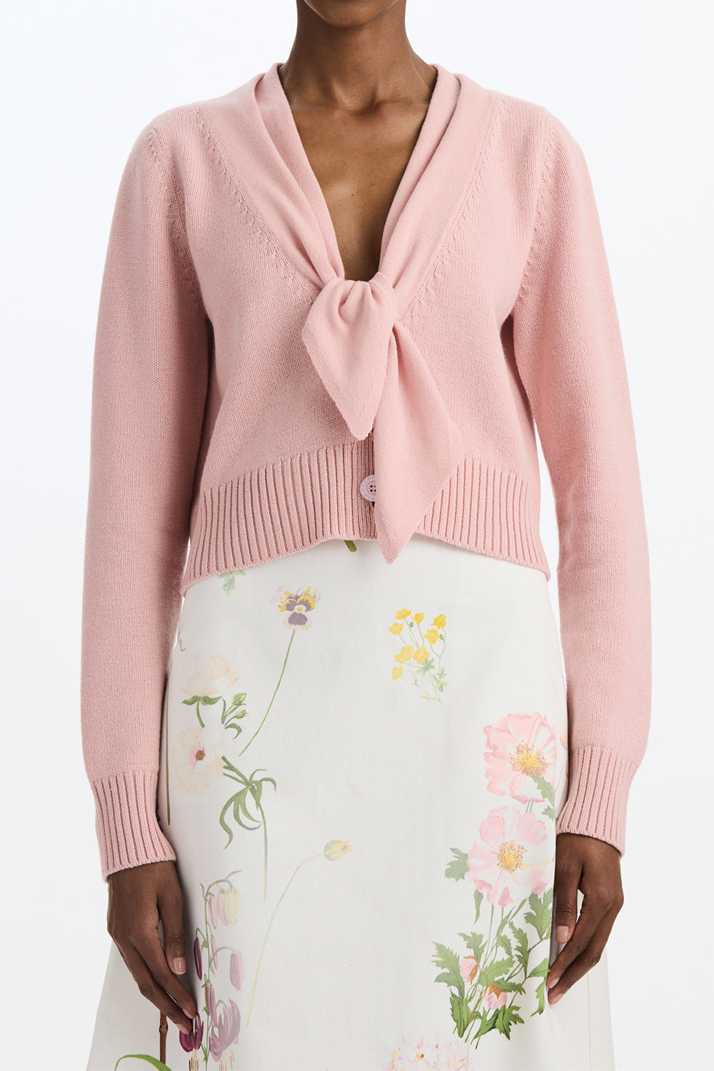 Tie V Neck Cardigan