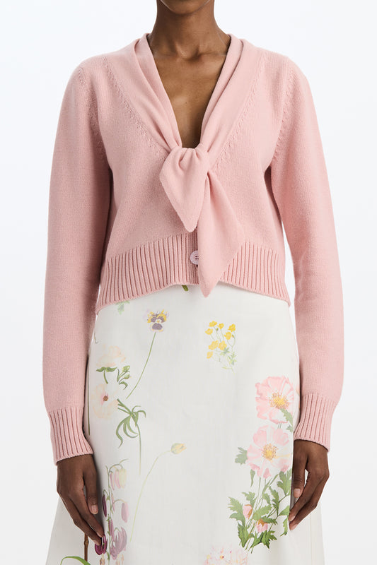 Tie V Neck Cardigan
