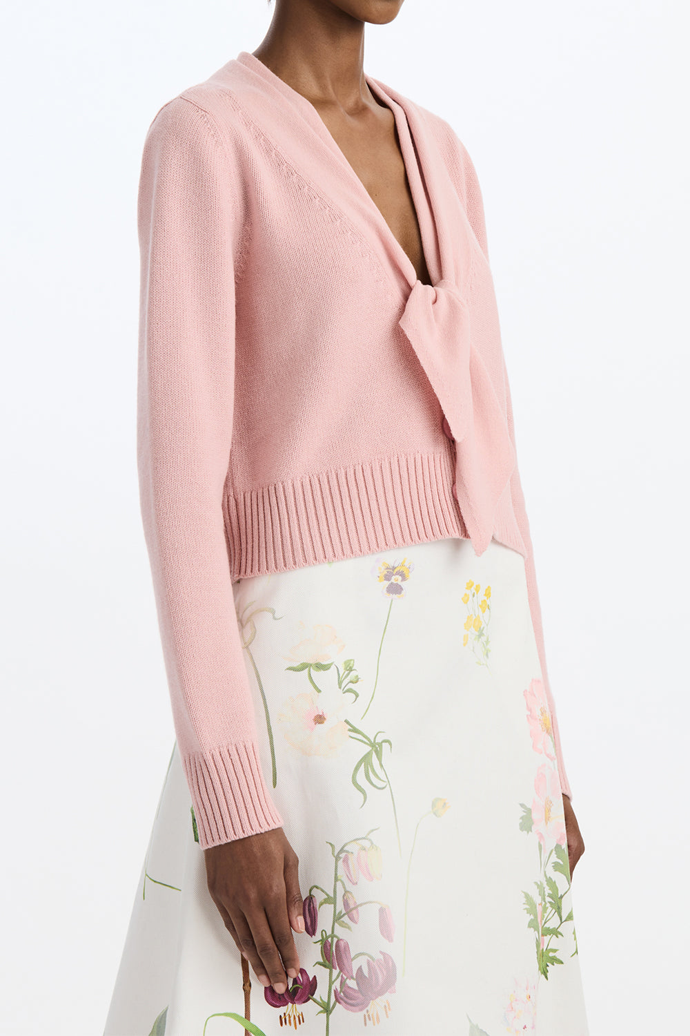 Tie V Neck Cardigan
