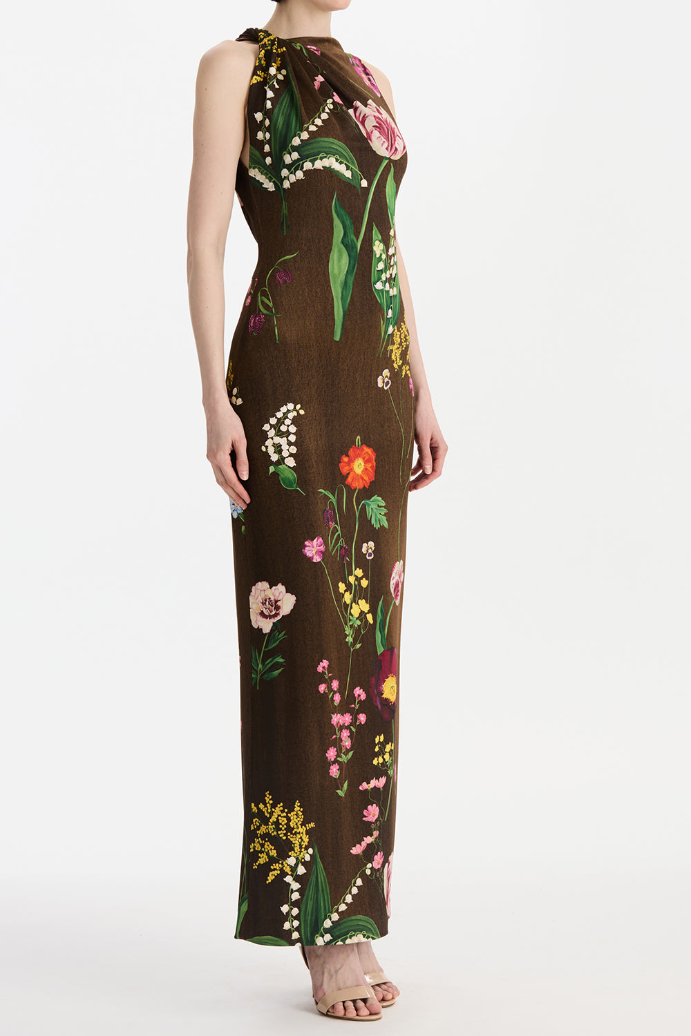 Sleeveless Mixed Botanical Day Dress