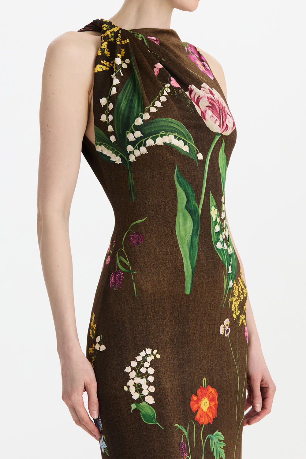 Sleeveless Mixed Botanical Day Dress