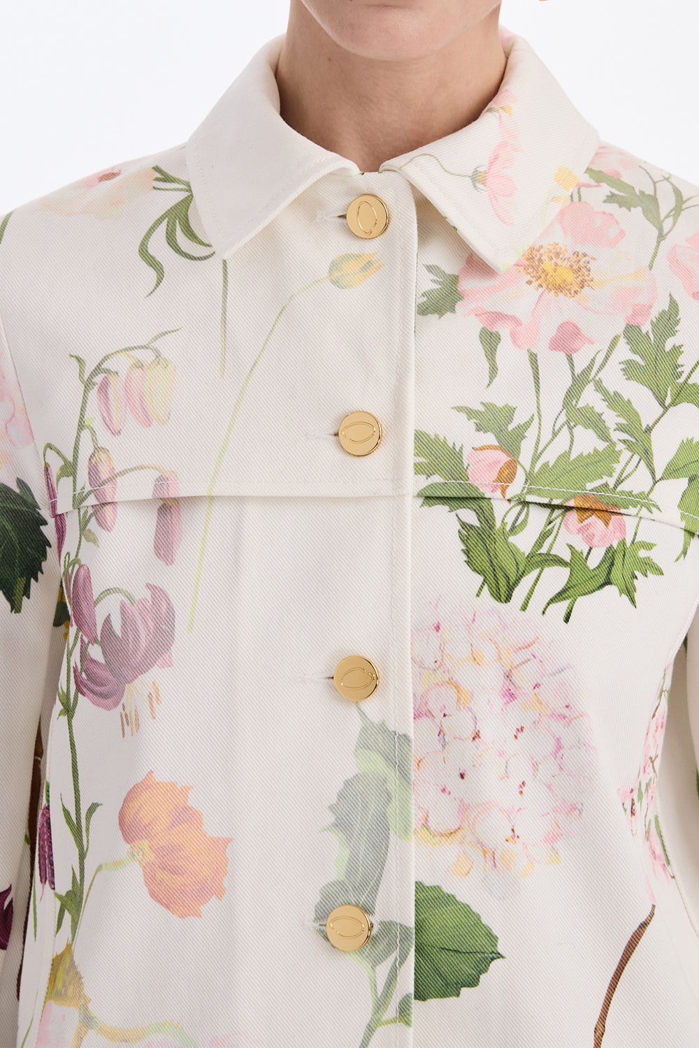 Mixed Botanical Denim Jacket