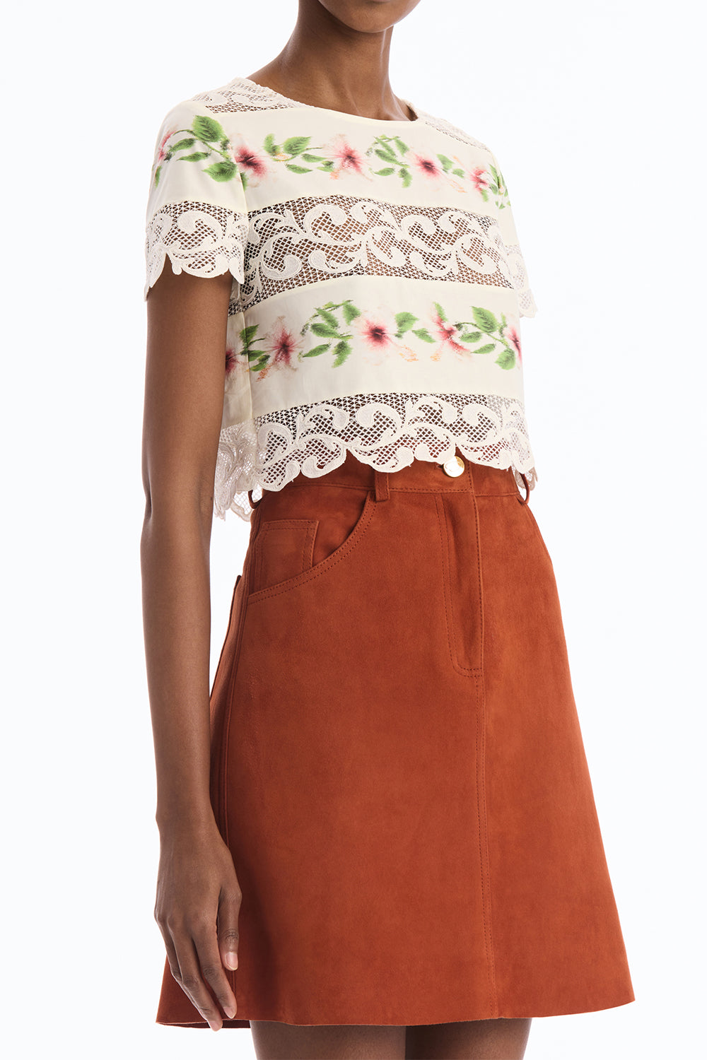 Hibiscus Floral Poplin Blouse