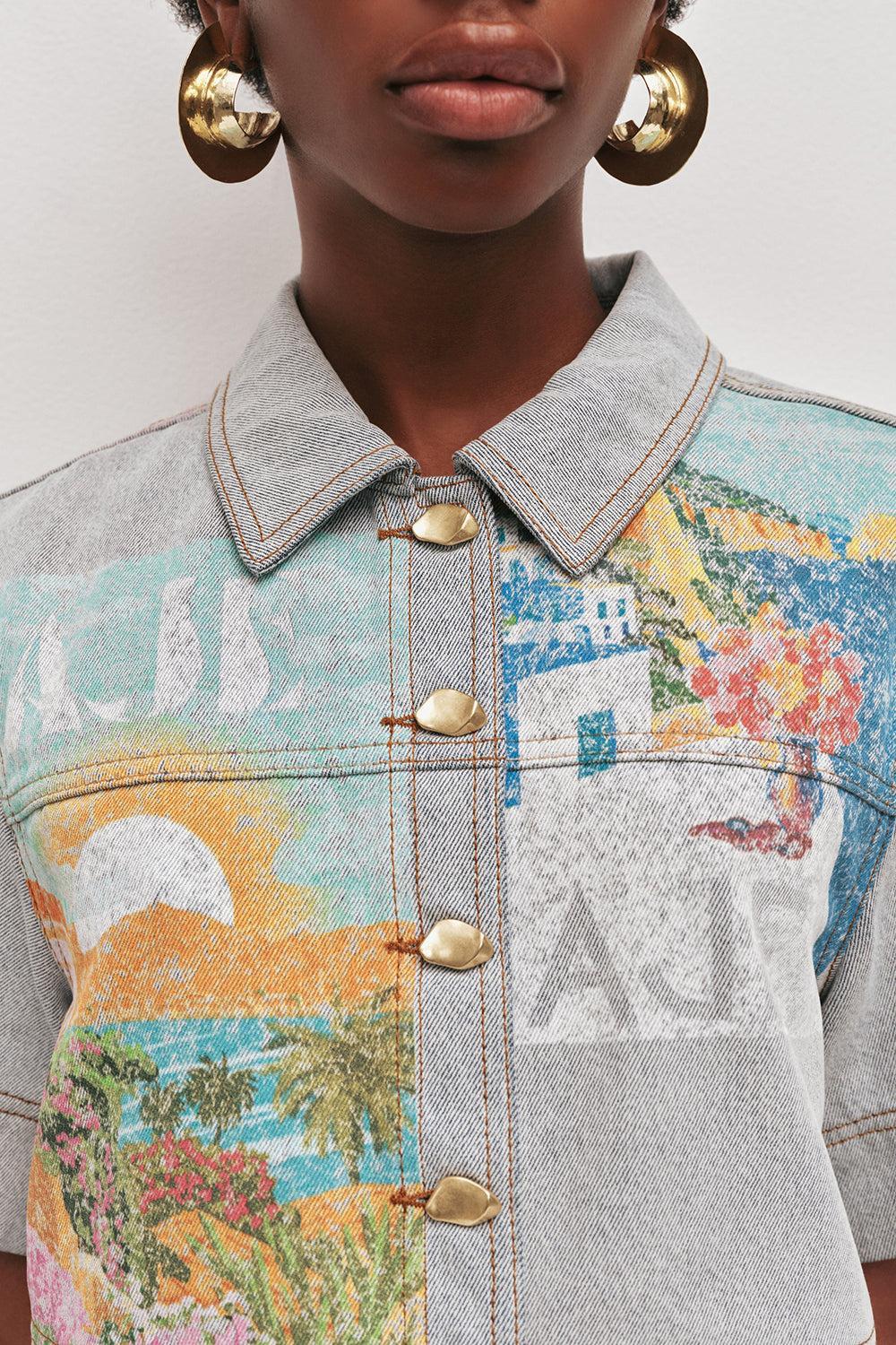 Mae Cropped Shirt-PSTCRDWS-2-CLOTHINGTOPBLOUSE-AJE