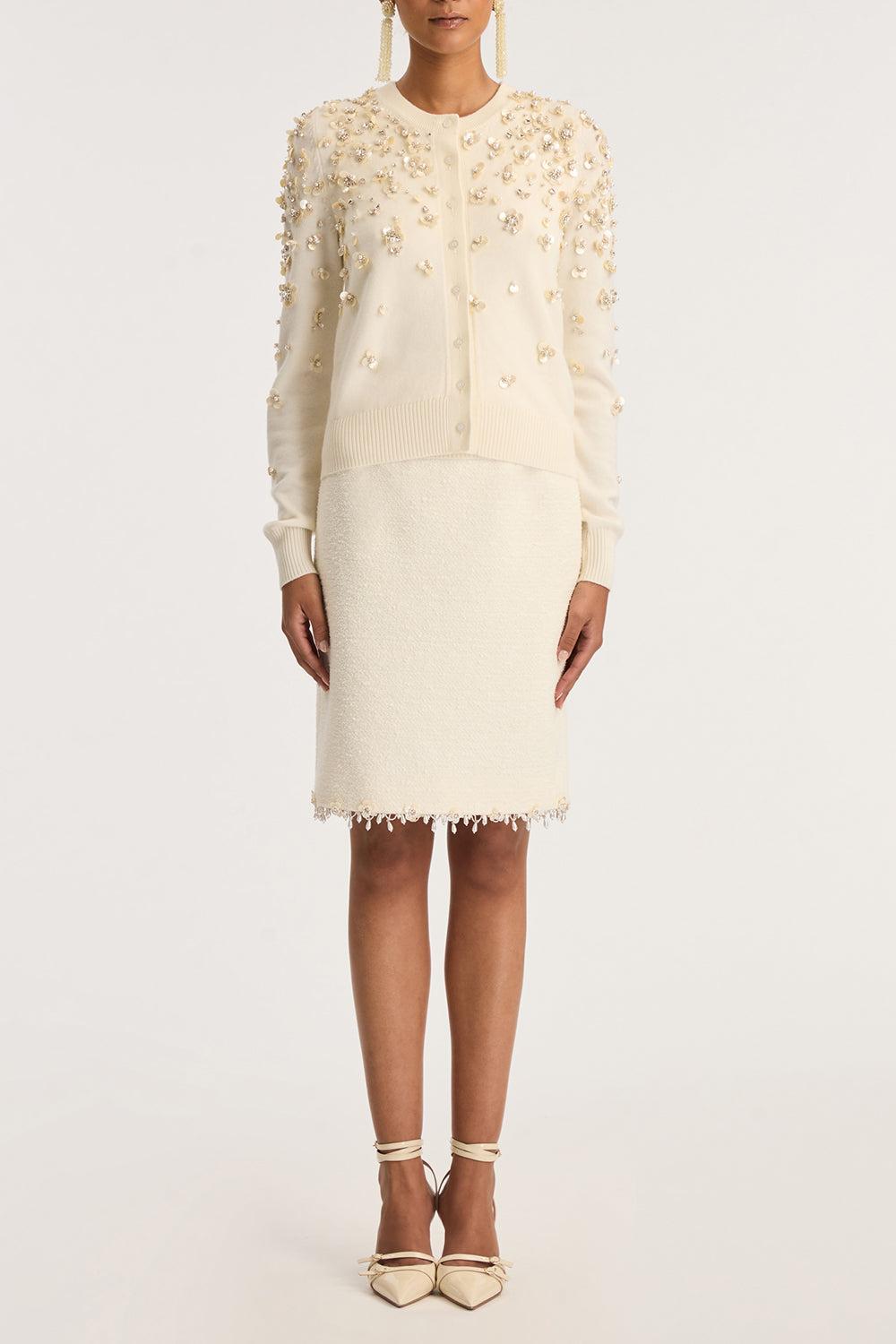 Mother of Pearl Embroidered Cardigan-IVORY-XS-CLOTHINGTOPCARDIGAN-OSCAR DE LA RENTA