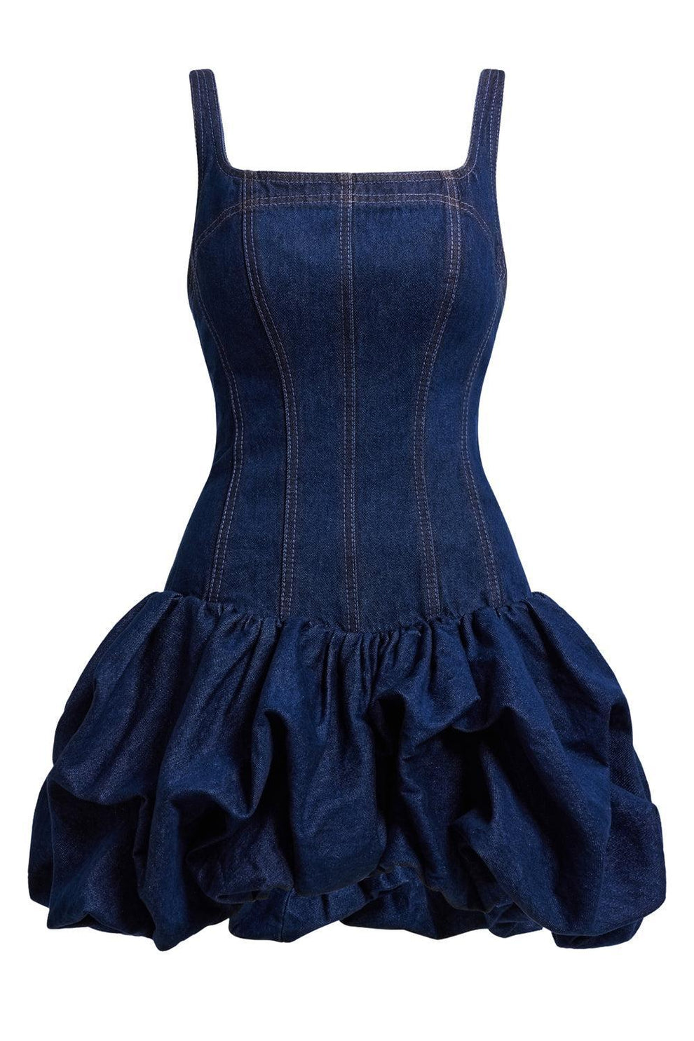 Aje Briar Denim Mini Dress in Blue