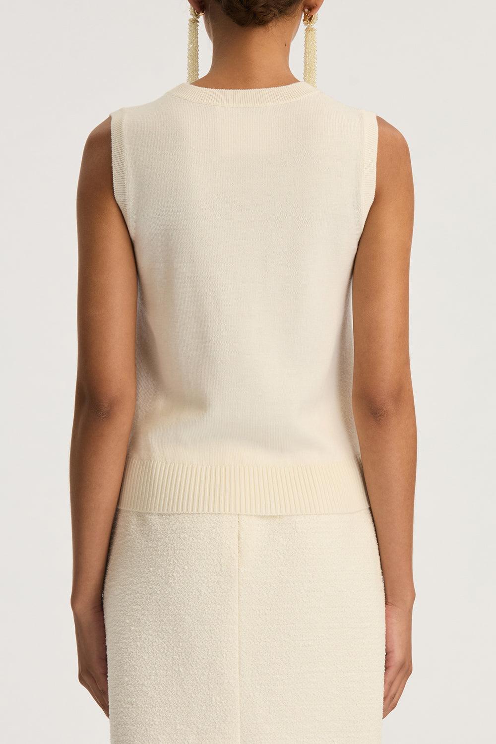 Solid Tank-IVORY-XS-CLOTHINGTOPTANK-OSCAR DE LA RENTA