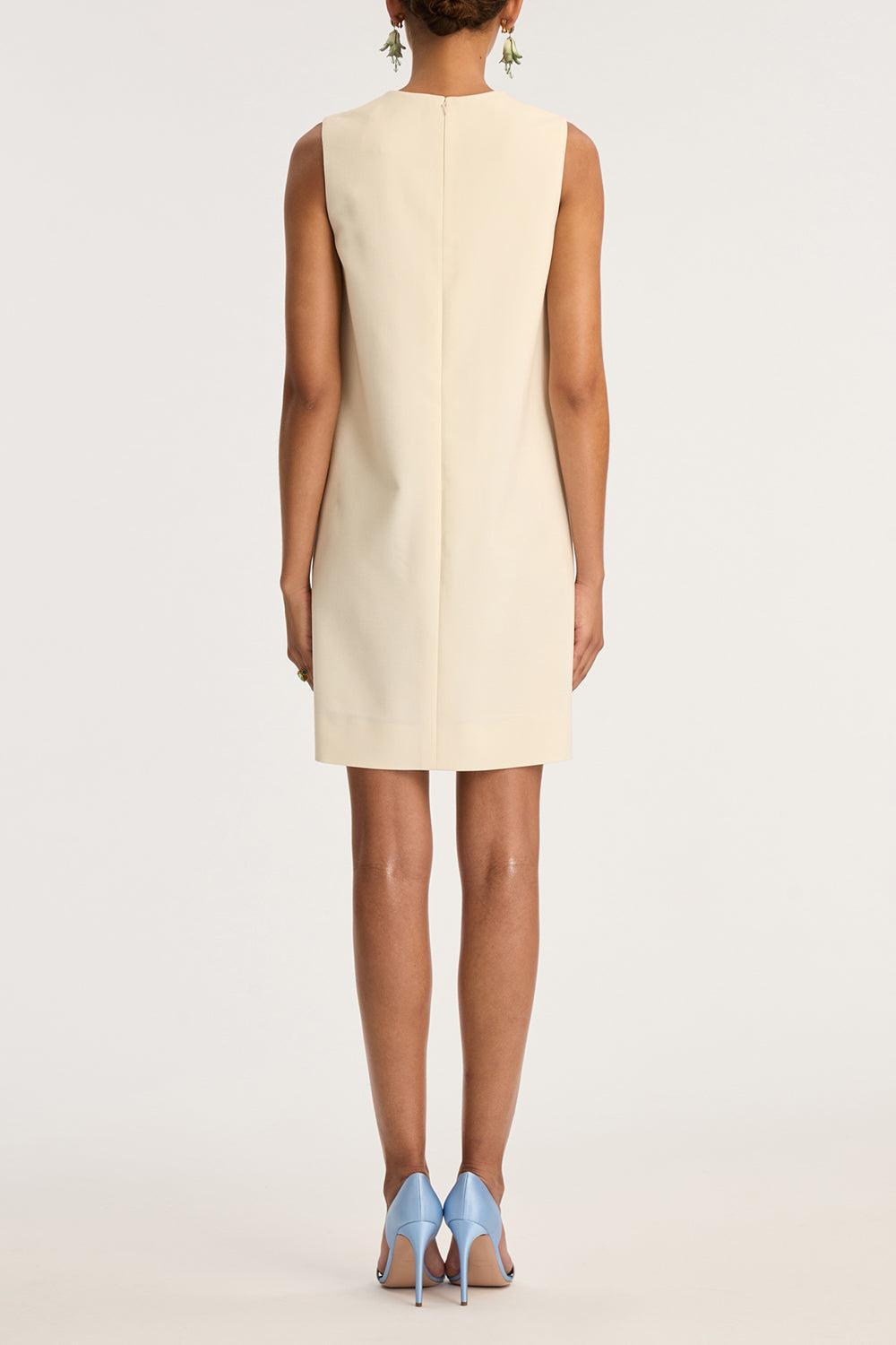 Sleeveless Alliums Print Dress-BLUE/WHITE-2-CLOTHINGDRESSCASUAL-OSCAR DE LA RENTA