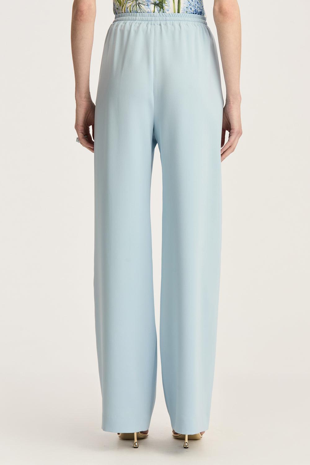 Georgette Pant-SKY-4-CLOTHINGPANTWIDE LEG-OSCAR DE LA RENTA