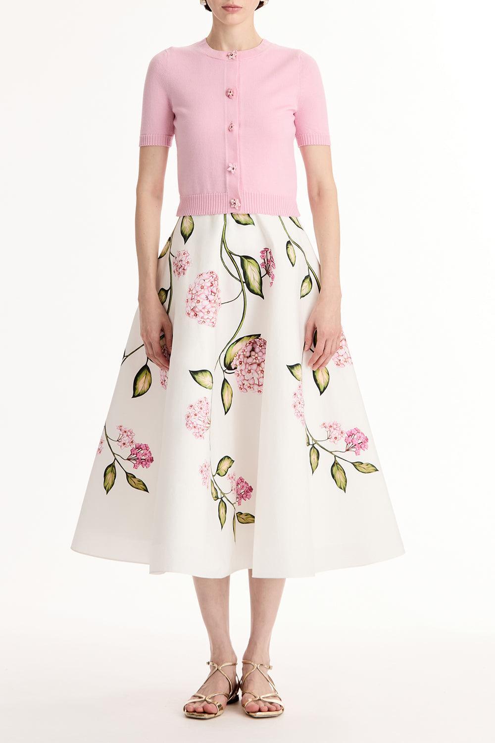 Short Sleeve Cardigan - Pink-PINK-XS-CLOTHINGTOPCARDIGAN-OSCAR DE LA RENTA