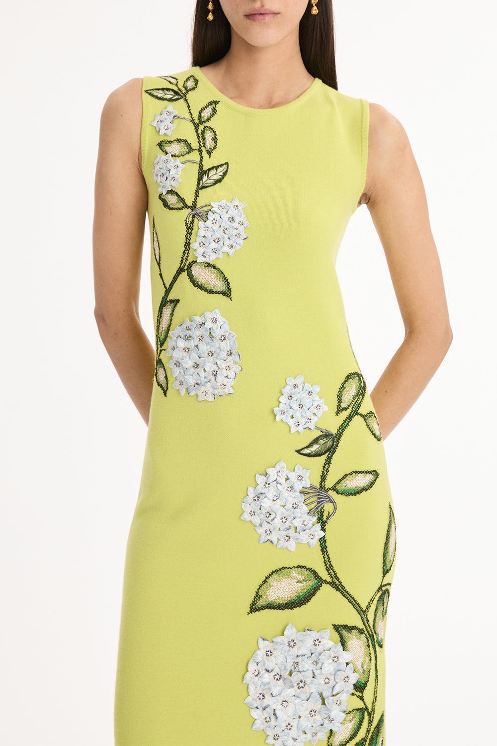 Sleeveless Relaxed Long Dress-GREEN-S-CLOTHINGDRESSCASUAL-OSCAR DE LA RENTA
