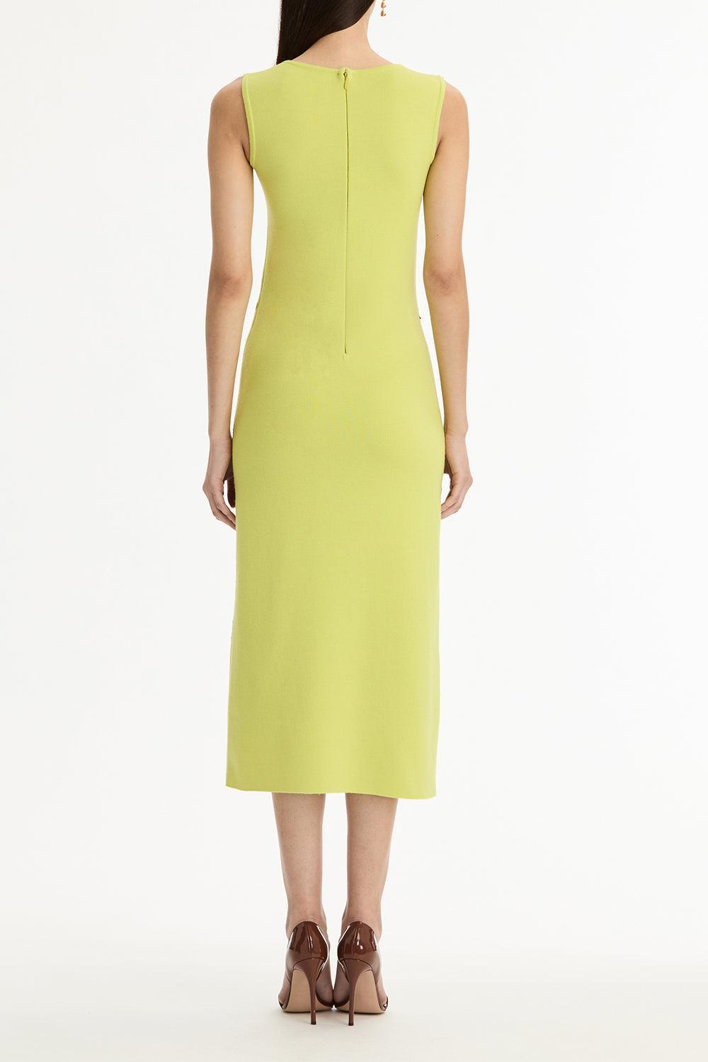Sleeveless Relaxed Long Dress-GREEN-S-CLOTHINGDRESSCASUAL-OSCAR DE LA RENTA