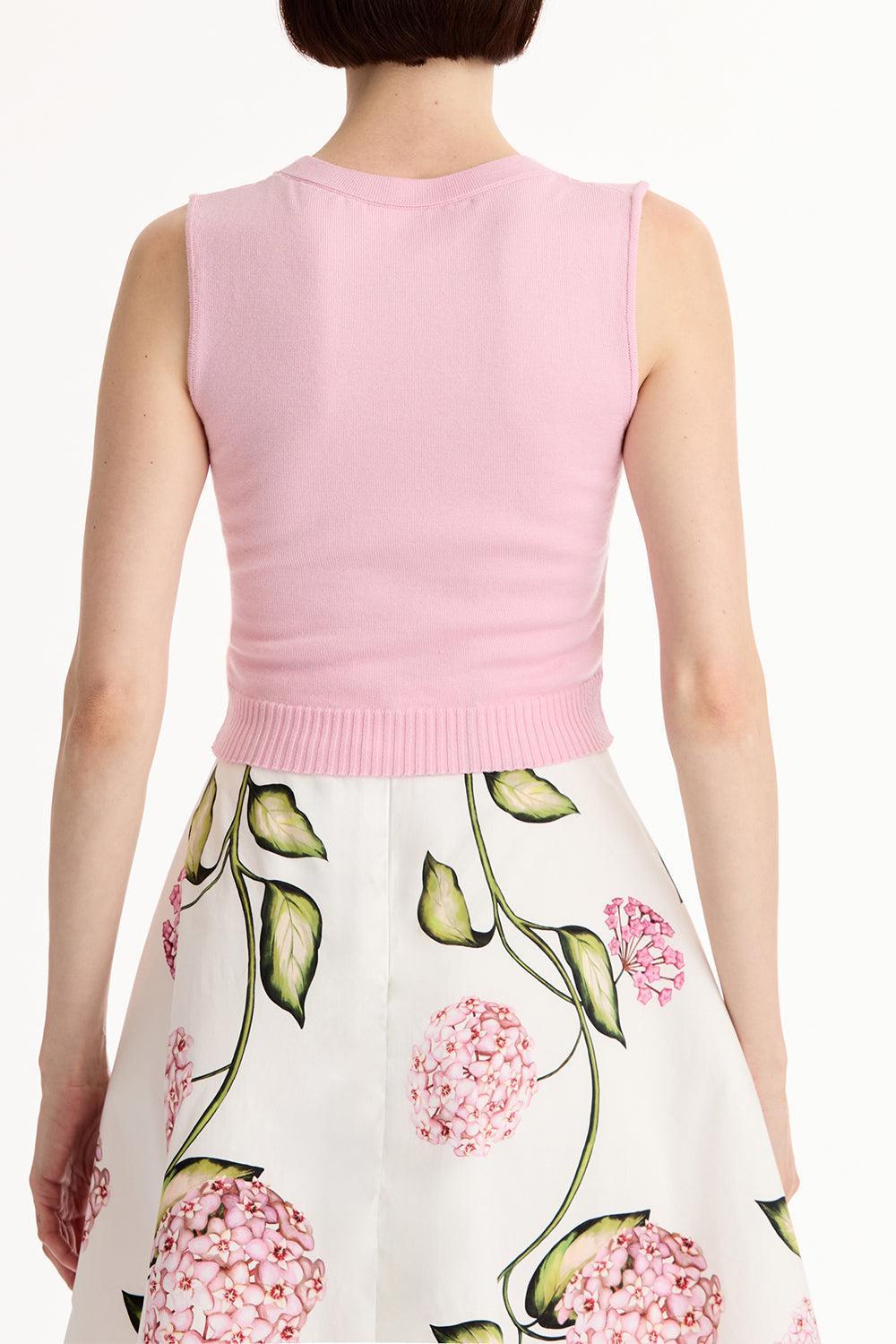 Sleeveless Knit Tank - Pink-PINK-XS-CLOTHINGTOPKNITS-OSCAR DE LA RENTA